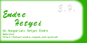 endre hetyei business card